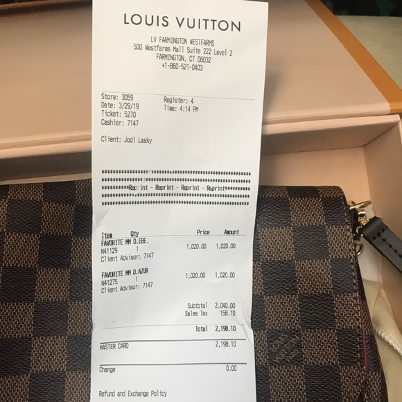 NWT AUTHENTIC LOUIS VUITTON FAVORITE MM - Picture 7 of 8